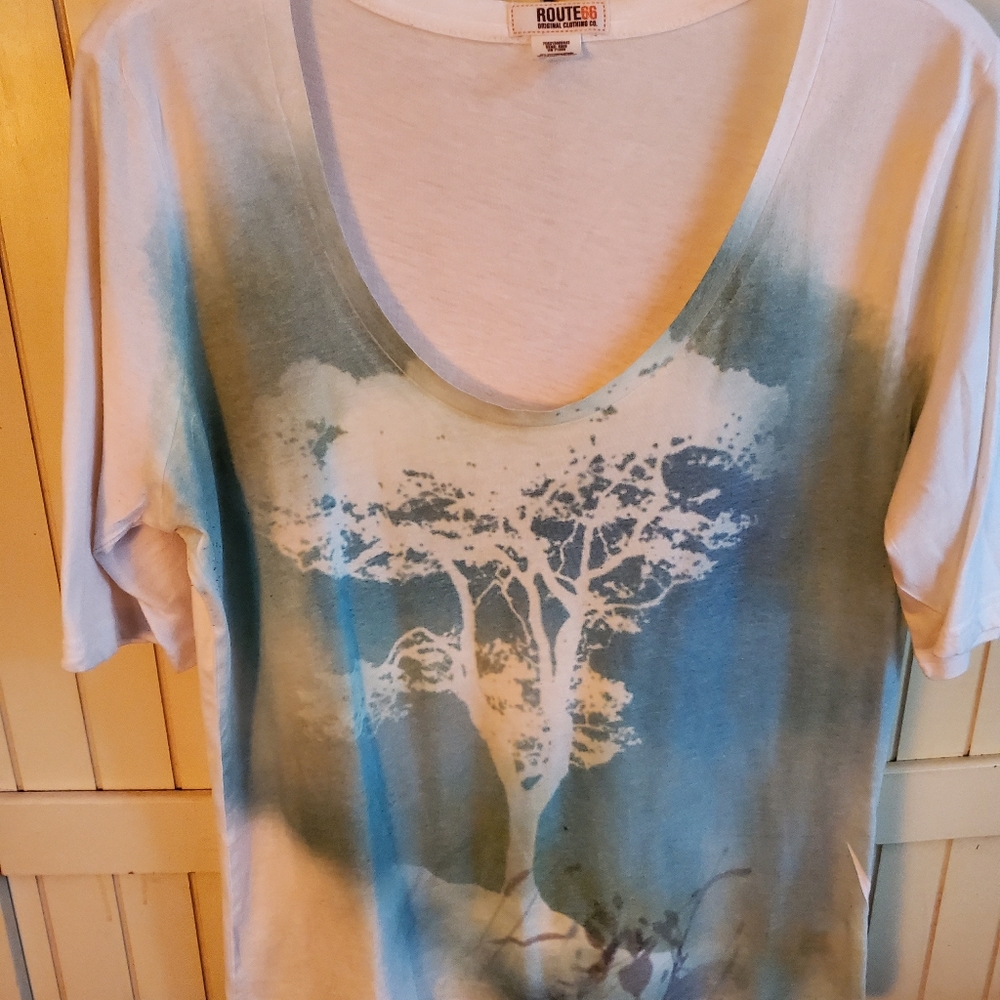 Watercolor tree design tee by Route 66